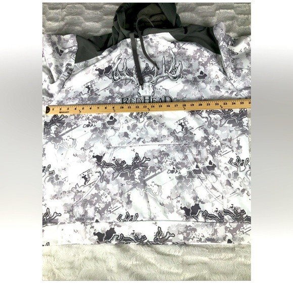 RedHead Brand Co Mens White/Gray Mens XL  Viper Camo Drawstring Pullover Hoodie - Picture 6 of 8